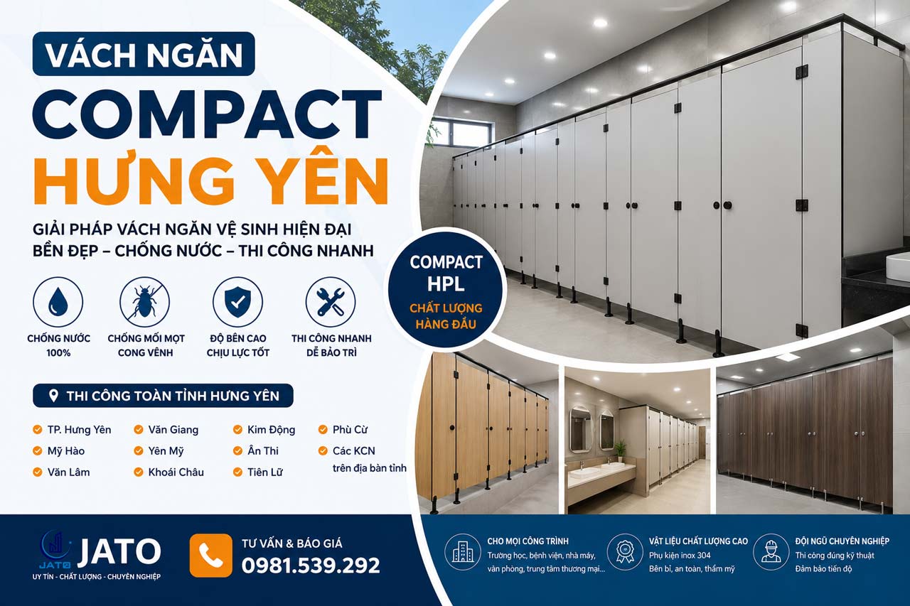 Vách ngăn compact Hưng Yên| Báo giá tốt, thi công nhanh