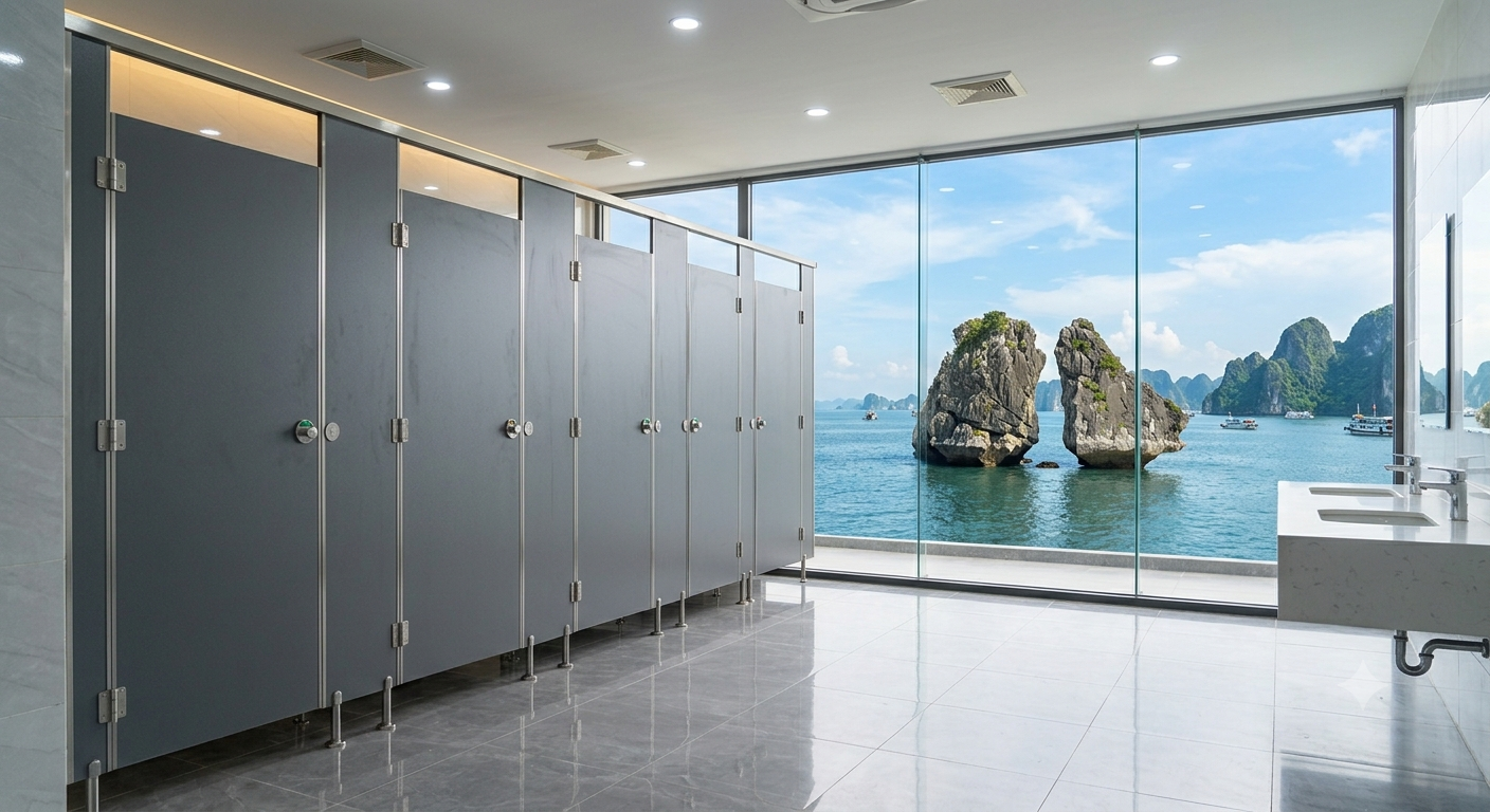 Vách ngăn vệ sinh compact Quảng Ninh| Báo giá cạnh tranh, chiết khấu 15%